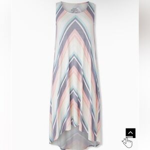 NWT Torrid Maxi Super Soft Hi-Low Dress 5x rainbow pastel